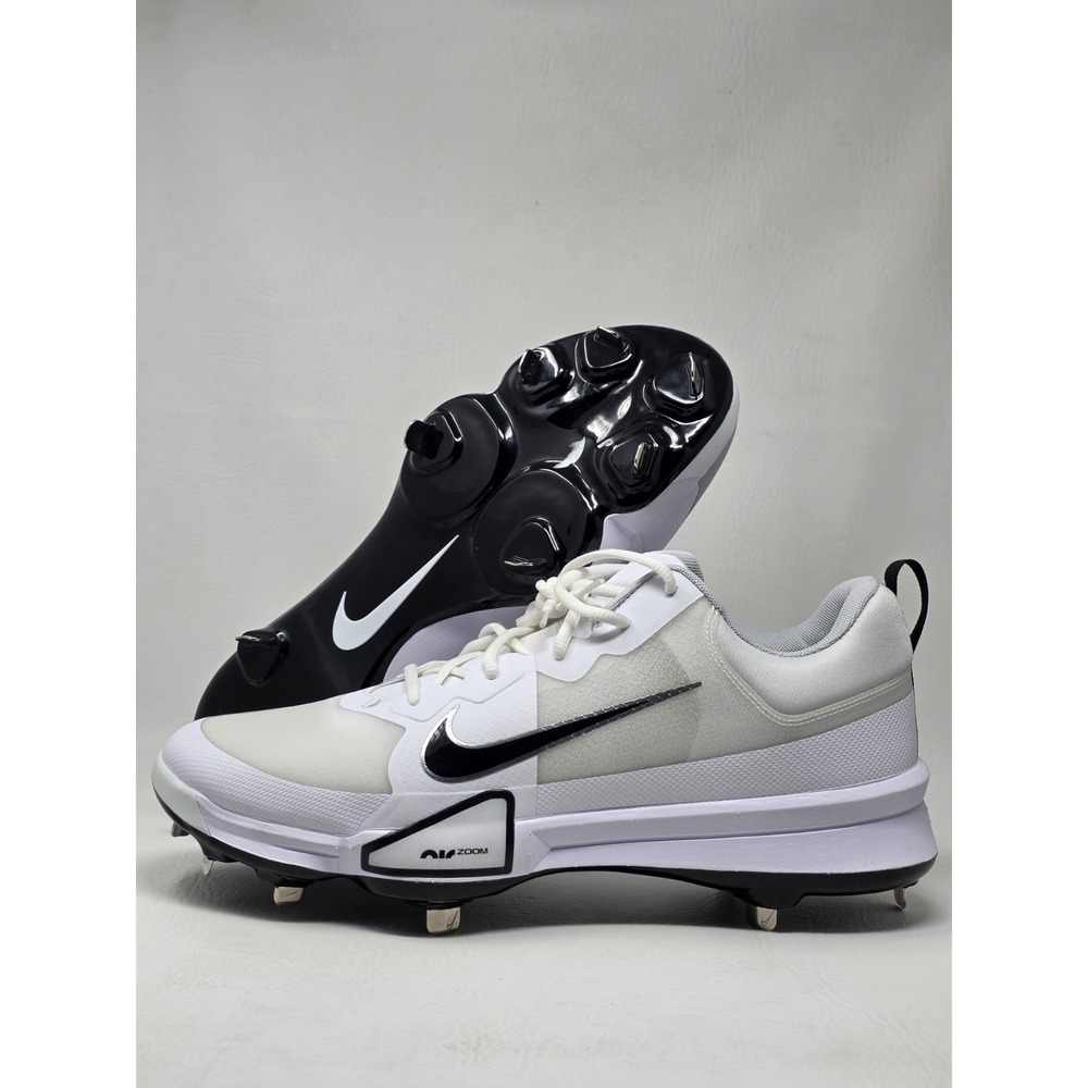 Nike Force Zoom Trout 9 Pro Men Sz 15 White Black Platinum Cleats FB2907-102 New